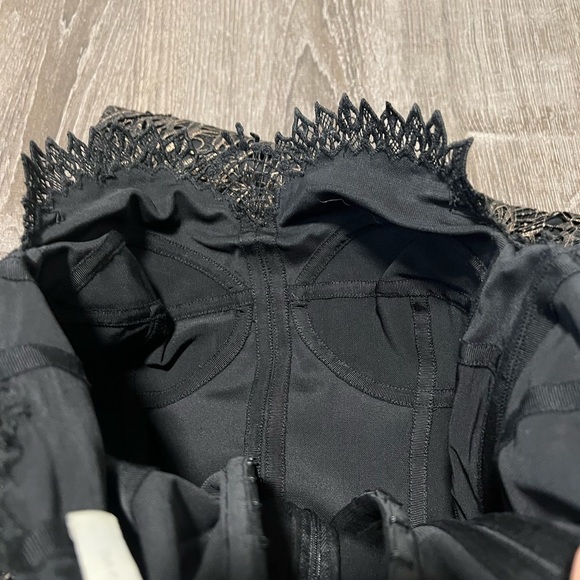 JONATHAN SIMKHAI*Gold Brushed Strapless Guipure Lace Cocktail Dress**Small $1495 - Picture 5 of 9